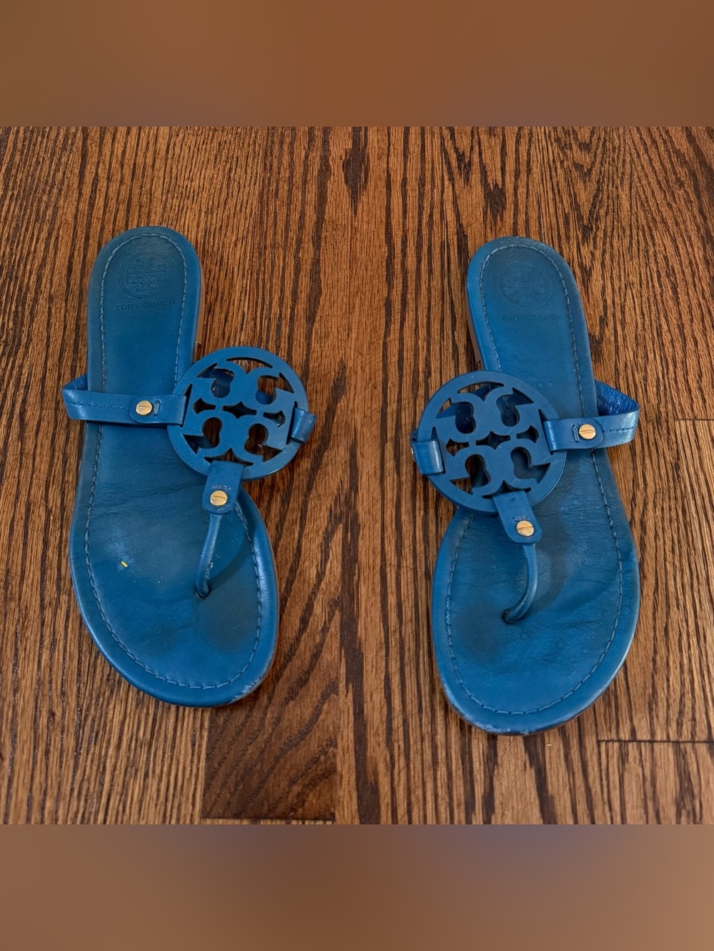 Tory Burch Dark Turquoise Miller Sandals